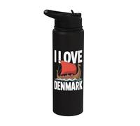 Aventura en barco vikingo I Love Dinamarca Stainless Steel Insulated Water Bottle