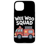 Aventura en camión de Bomberos de Wee Woo Squad Carcasa para iPhone 15 Plus