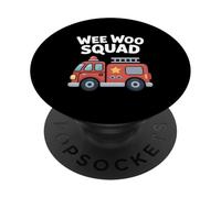 Aventura en camión de Bomberos de Wee Woo Squad PopSockets PopGrip Adhesivo