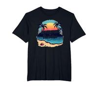 Aventura en el Paraíso Playa Camiseta, Hombre Tallas Grandes, Negro, 2X Alto