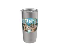 Aventura en las Cataratas del Niágara, vacaciones de verano, viaje familiar Vaso térmico de acero inoxidable de doble pared