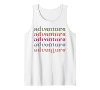Aventura Hombres Mujeres Adjetivos Favoritos Divertido Atrevido Divertido Palabra Camiseta sin Mangas