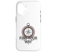 Aventura Motivación Brújula Carcasa para iPhone 16