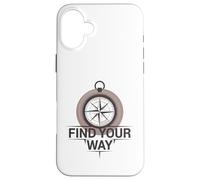 Aventura Motivación Brújula Carcasa para iPhone 16 Plus