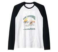 Aventura Paracaidismo Paracaídas Montaña Camiseta Manga Raglan