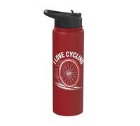 Aventura Pasión I Love Cycling Wheel Stainless Steel Insulated Water Bottle