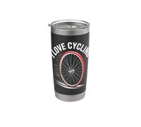 Aventura Pasión I Love Cycling Wheel Vaso térmico de acero inoxidable de doble pared