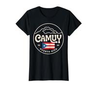 Aventura turística en la Ciudad de Camuy, Puerto Rico Camiseta gráfica económica, Mujer, Negro, XS