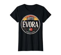 Aventura turística por la Ciudad de Évora, Portugal Camiseta gráfica económica, Mujer, Negro, S
