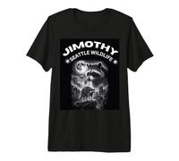 Aventuras de Vida Silvestre de Jimothy Raccoon en Seattle Camiseta Premium