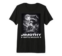 Aventuras de Vida Silvestre de Jimothy Raccoon en Seattle Camiseta Premium