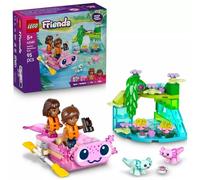 LEGO Friends Aventuras en el Barco-Ajolote de Juguete - 2 Mini Muñecos, 2 Figuras de Animales Adorables, Plantas, Flores y Accesorios - Regalo de Cumpleaños para Niñas de 5+ Años - 42681