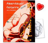 Aventure Guitare - Une école pour lit simple, l'école, et de Cours En Groupe et à autoformation de Jens Kien Arbre avec CD et cœur Note Pince