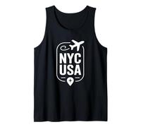 Aventurero New York City Travel USA Viaje Camiseta sin Mangas