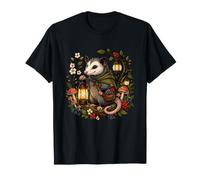 Aventurero Zarigüeya Bosque Linterna Setas Camiseta