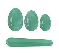 Aventurina Verde Yoni Egg Kege Ball 100% Natural Jade Eggs Mujeres Kegel Ejercitador Perforado Y Sin Perforar Femenino,Juego Sin Perforar Sin Caja