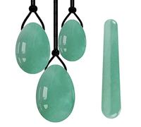 Aventurina verde Yoni Huevo 100% Natural Huevos de Jade Mujeres, Drilled Set No Box