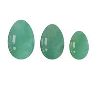Aventurina verde Yoni Huevo 100% Natural Huevos de Jade Mujeres, Undrill Huevo No Box