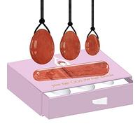 Aventurine Yoni Egg Set Jade Eggs Yoni Wand Crystal Massager Kegel Exerciser -Drilled_Set_No_Box