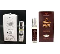 Avenue & French Coffee Concentrated Perfume Oil Pack of 2 | Long-Lasting Alcohol-Free Attar for Men & Women | 6ml Each Roll-On