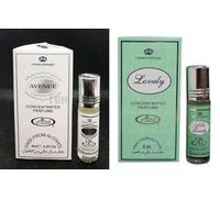 Avenue& Lovely Concentrated Perfume Oil Pack of 2 | Long-Lasting Alcohol-Free Attar for Men & Women | 6ml Each Roll-On
