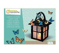 Avenue Mandarine - Caja creativa para construir - a partir de 6 años - Kit de actividades manuales creativas - Linterna de cartón para montar + 3 tablas de motivos decorativos de mariposas y hadas