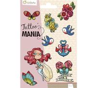 Avenue Mandarine CC002O - Un sachet Tattoo' Mania comprenant 1 feuille de tatoos 12,8X9 cm, Fées