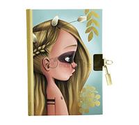 Avenue Mandarine CO180C - Un journal intime Wild 240 pages lignées 11x14 cm avec fermeture cadenas, Bleu