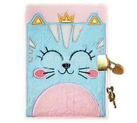 Avenue Mandarine CO208C - Un diario íntimo piel 240 páginas a rayas, 12,5 x 17 cm con cierre de candado, gato