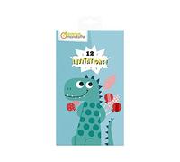 Avenue Mandarine CO212C - Un cuaderno de 12 Sobres de invitación 17 x 10 cm, incluye 2 partes desmontables (la tarjeta y el talón para seguir las respuestas) - Dinosaurios