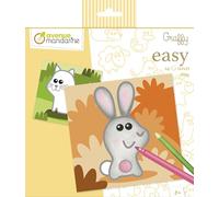 AVENUE MANDARINE - Cuaderno de Coloriado para los Pequeños - Graffy Easy - 24 colores grandes trazos 20 x 20 cm (12 diseños x 2) - Animales de la granja - A partir de 3 años, Animales de la granja