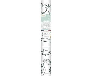 Avenue Mandarine, GY078C, Rollo de dibujo, Graffy Roll, 5m x 35cm, Póster preimpreso de 90 gr, diseño de 50 cm repetitivo 10 veces, Póster gigante para colorear, Ecosistema