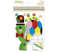 Avenue Mandarine GY113C Graffy Nimo - Bloc de espiral para colorear, 160 g, papel de dibujo, con 12 motivos x 2, para niños a partir de 3 años, 1 unidad, tortuga