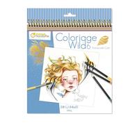 Clairefontaine ES Avenue Mandarine GY124C - Libro de colorear Wild 6ª edición, de papel de dibujo de 250 g, con hojas microperforadas, 28 hojas (14 dibujos x 29, para niños a partir de 5 años, 1 unidad