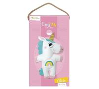 Avenue Mandarine KC066C - Una caja Little Couz'in que incluye una figura de fieltro para coser de 16 x 5 x 26 cm, hilo y aguja, Alicia la unicornio