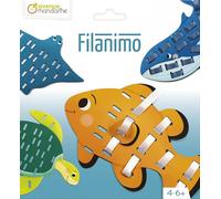 Avenue Mandarine KC170C - Coffret RUBANS A TISSER comprenant 4 animaux et 23 rubans - A partir de 4 ans - ANIMAUX MARINS