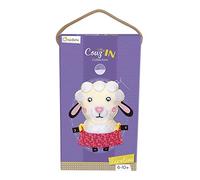 AVENUE MANDARINE - Kit Créatif Enfant - Initiation à la Couture - Réalise ton Doudou Léontine le Mouton - Comprend une Figurine en Feutrine à Coudre 16x5x26 cm + fil et aiguille - A Partir de 6 Ans - 52653O Little Couz'in