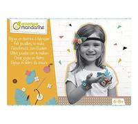 AVENUE MANDARINE - Kit creativo de 3 joyas infantiles de fieltro para hacer - DIY diadema + broche + collar - Ocio creativo adecuado para niños mayores de 6 años - KC083C
