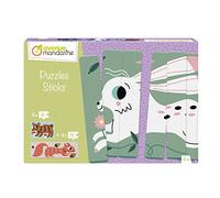 Avenue Mandarine - Puzzle Descubrimiento - 64 Piezas - a Partir de 4 años - Dimensiones: 27 cm x 18,5 cm - Tema Animales del Bosque 8 Animales de 8 Piezas a Doble Cara, póster Incluido - PU027C