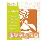 Clairefontaine ES Avenue Mandarine - Set de 6 plantillas con formas y diseños diferentes (Animales, objetos, letras, etc.)