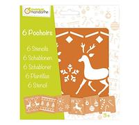 Avenue Mandarine - Set de 6 plantillas con formas y diseños diferentes (Animales, objetos, letras, etc.)