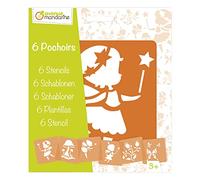 Avenue Mandarine – Set de 6 plantillas – Formas y diseños variados (animales, objetos, letras)