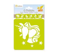 Avenue Mandarine - Set de 6 plantillas con formas y diseños diferentes (Animales, objetos, letras, etc.)
