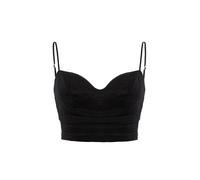 AVENUE N°29 Blusa 'Silk Corset Top With Straps' negro XS negro