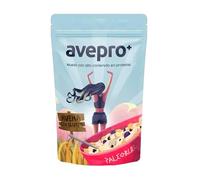 Avepro+ Paleobull 350 g, avena sin gluten con proteína vegetal, cacao y avellanas, alto en proteínas y fibra, vegano, sin lácteos ni edulcorantes, sabor cacao y vainilla.