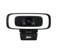AVer CAM130 Cámara de Conferencia 4K FOV 120º, Zoom 5X, micrófonos duales integrados, luz de relleno, encuadre IA