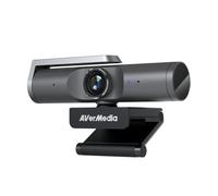 AVerMedia 4K UHD Business Webcam PW515, Enfoque automático, ePTZ, Control de Gestos, HDR y reducción de Ruido 3D, Campo de visión Variable para Zoom, Equipos, Skype, portátil y MacBook, Color Negro