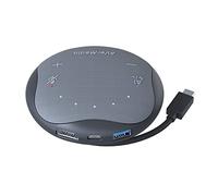 AVerMedia El Altavoz Portátil AS315 Funciona con Zoom y Teams, estación de Acoplamiento USB-C, Hubs USB, Altavoz y Micrófono para conferencias, reducción de Ruido IA, Altavoz Portátil.