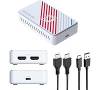 AVerMedia GC553Pro Live Gamer Ultra S White - Tarjeta de captura HDMI 4K, grabador de juegos USB con latencia ultra baja para streaming y grabación en PS5, Xbox, Switch 2, PC, compatible con Windows