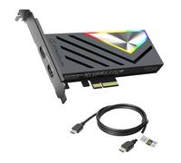 AVerMedia GC575 Live Gamer 4K 2.1 - Capturadora HDMI 2.1, 4K60 HDR, 1440p120, 1080p240, latencia ultrabaja, VRR, PS5, Xbox Series X/S, Switch, OBS, Win11, PC